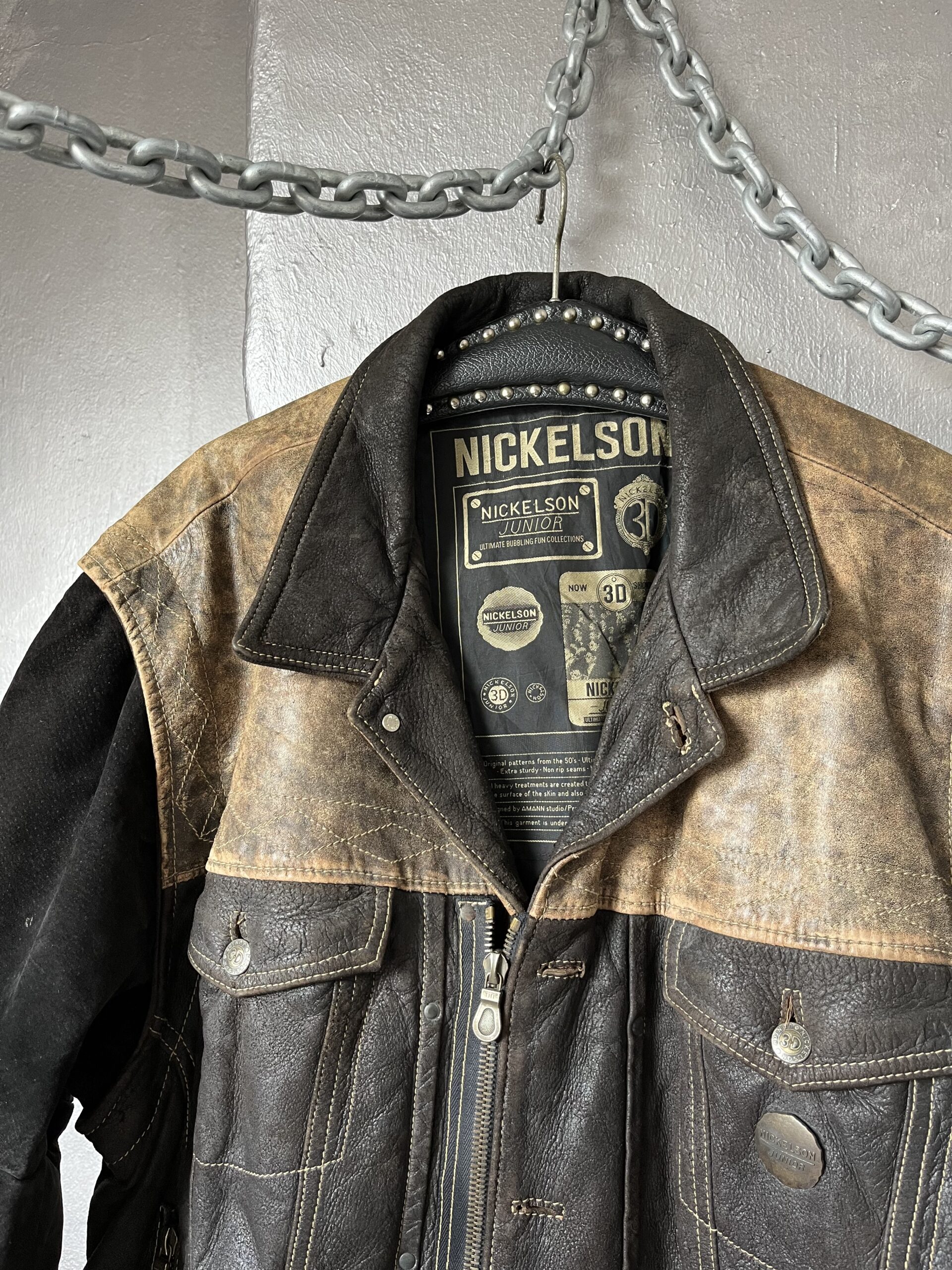 Nickelson leather bomber outlet jacket