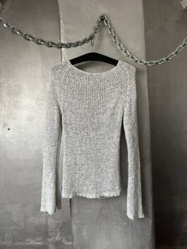 Vintage watcher hand knitted shirt grey