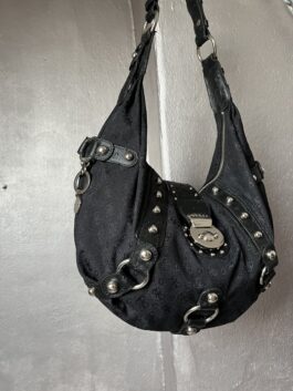 Vintage Guess monogram shoulderbag black