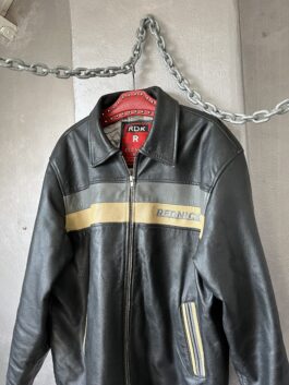 Vintage Rednick oversized real leather racing jacket