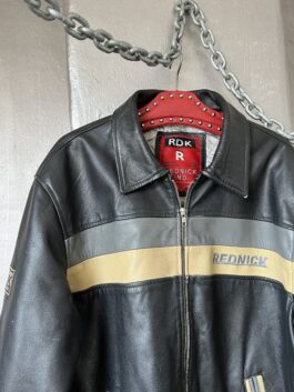 Vintage Rednick oversized real leather racing jacket