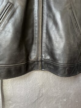 Vintage Redskins oversized real leather racing jacket washed brown