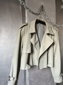 Vintage oversized cropped trenchcoat beige
