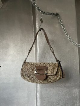 Vintage Guess monogram handbag brown with gold hardware