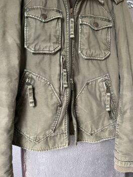 Vintage Energie utility jacket with double zip khaki