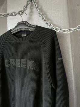 Vintage Creeks oversized ribbed jumper black