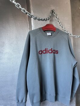 Vintage oversized Adidas sweatshirt grey red