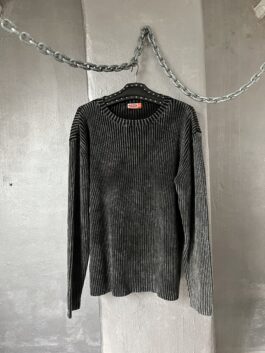 Vintage oversized Oxbow ribbed longsleeve jumper washed grey