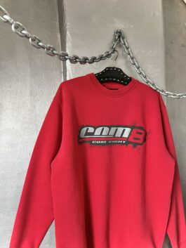 Vintage oversized Com8 sweatshirt red