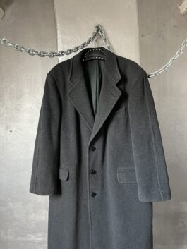 Vintage oversized woolen dad coat grey