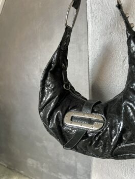 Vintage Guess leather shoulderbag black