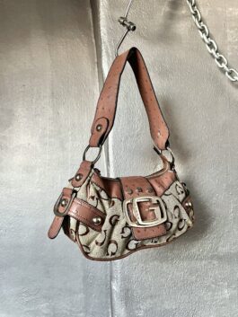 Vintage Guess monogram handbag beige pink