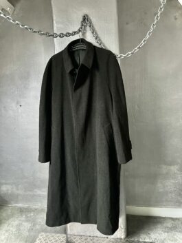 Vintage oversized woolen cashmere dad coat grey