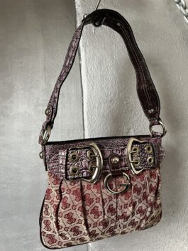 Vintage Guess monogram handbag purple pink