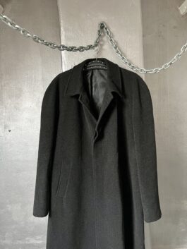 Vintage oversized woolen cashmere dad coat grey