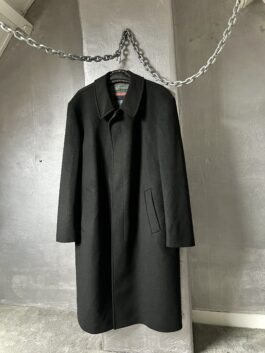 Vintage oversized woolen cashmere dad coat black