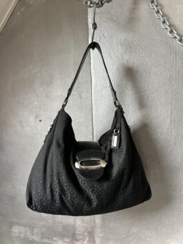 Vintage Guess monogram shoulderbag large black