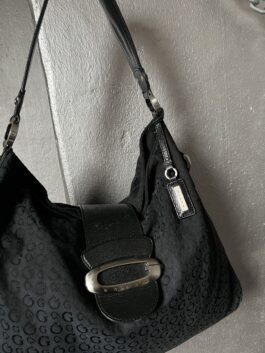Vintage Guess monogram shoulderbag large black