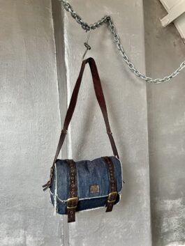 Vintage Dolce & Gabbana denim real leather crossbody bag
