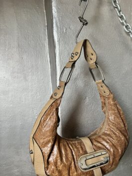 Vintage Guess leather shoulderbag brown