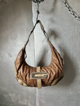 Vintage Guess leather shoulderbag brown