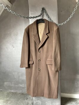 Vintage oversized wool dad coat brown