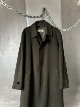 Vintage oversized woolen dad coat dark brown