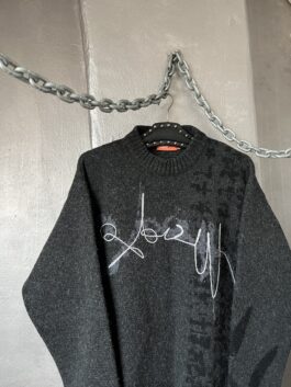 Vintage oversized woolen sweater grey