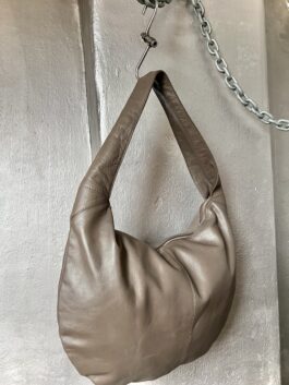 Vintage real leather shoulderbag brown