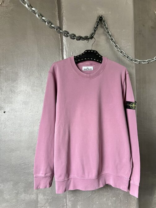 Vintage oversized Stone Island sweatshirt pink - Image 6