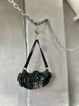 Vintage Dolce & Gabbana real leather handbag black