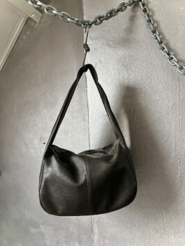 Vintage real leather handbag brown