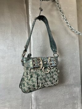 Vintage Guess monogram handbag green