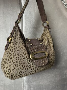 Vintage Guess monogram handbag brown