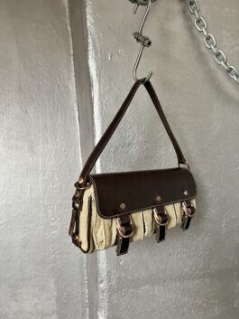 Vintage Guess handbag with bronze hardware beige brown