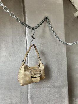 Vintage Guess monogram handbag gold beige