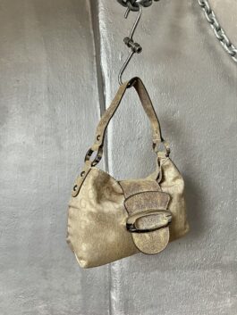 Vintage Guess monogram handbag gold beige