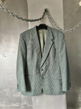 Vintage oversized dad blazer colbert checkered green