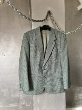 Vintage oversized dad blazer colbert checkered green