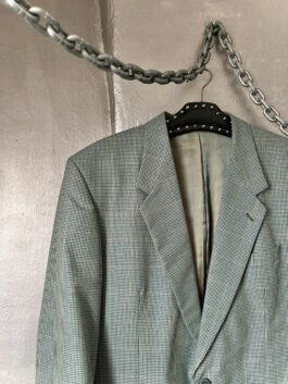Vintage oversized dad blazer colbert checkered green