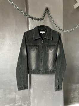 Vintage denim jacket with grey wash