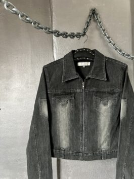 Vintage denim jacket with grey wash