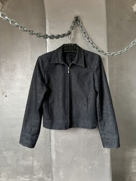 Vintage denim look jacket dark blue