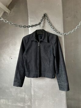 Vintage denim look jacket dark blue