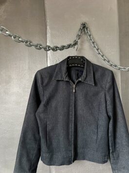 Vintage denim look jacket dark blue