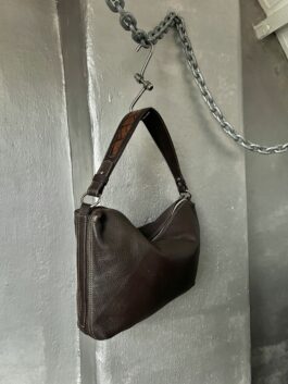 Vintage real leather handbag brown