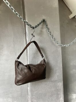 Vintage real leather handbag brown