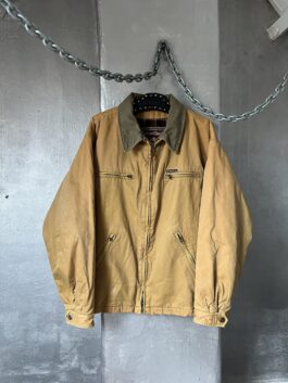 Vintage Marlboro oversized lined workwear jacket mustard