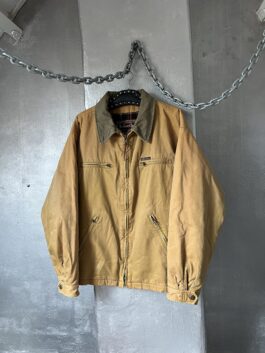 Vintage Marlboro oversized lined workwear jacket mustard