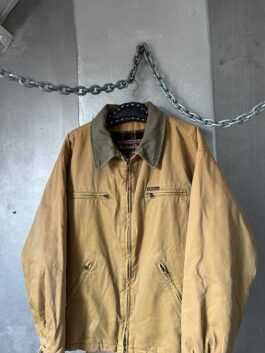 Vintage Marlboro oversized lined workwear jacket mustard